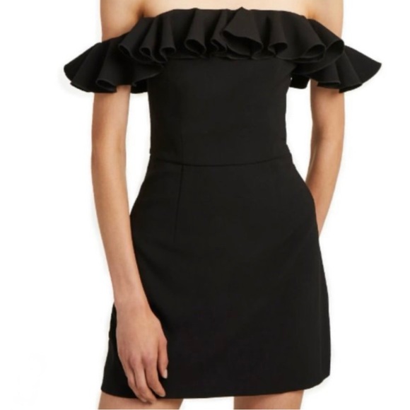 French Connection Black Ruffle Dress - Picture 2 of 8